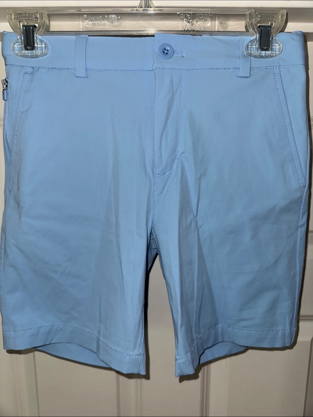 Boys Vineyard Vines Performance Light Blue  Shorts Side Zipper Size 12